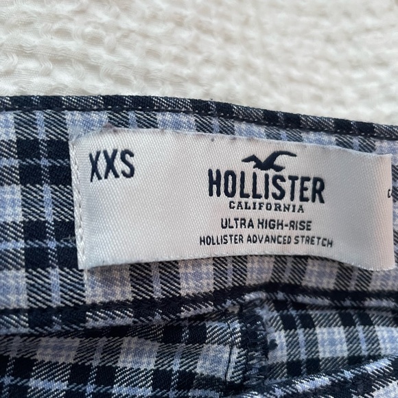 NWOT Hollister Blue Plaid Work Pants / Trousers - Picture 5 of 5